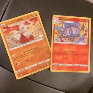 Pokémon growlithe and lampet